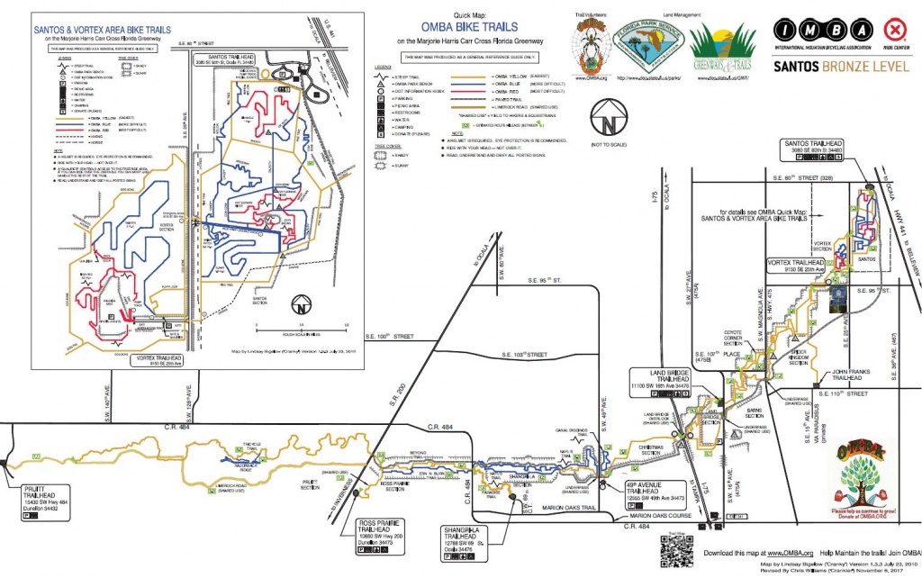 Updated Santos Trail Map | Greenway Bicycles - Florida Bike Trails Map