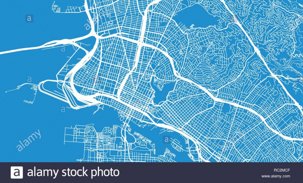 Urban Vector City Map Of Oakland, California, United States Of - Oakland California Map