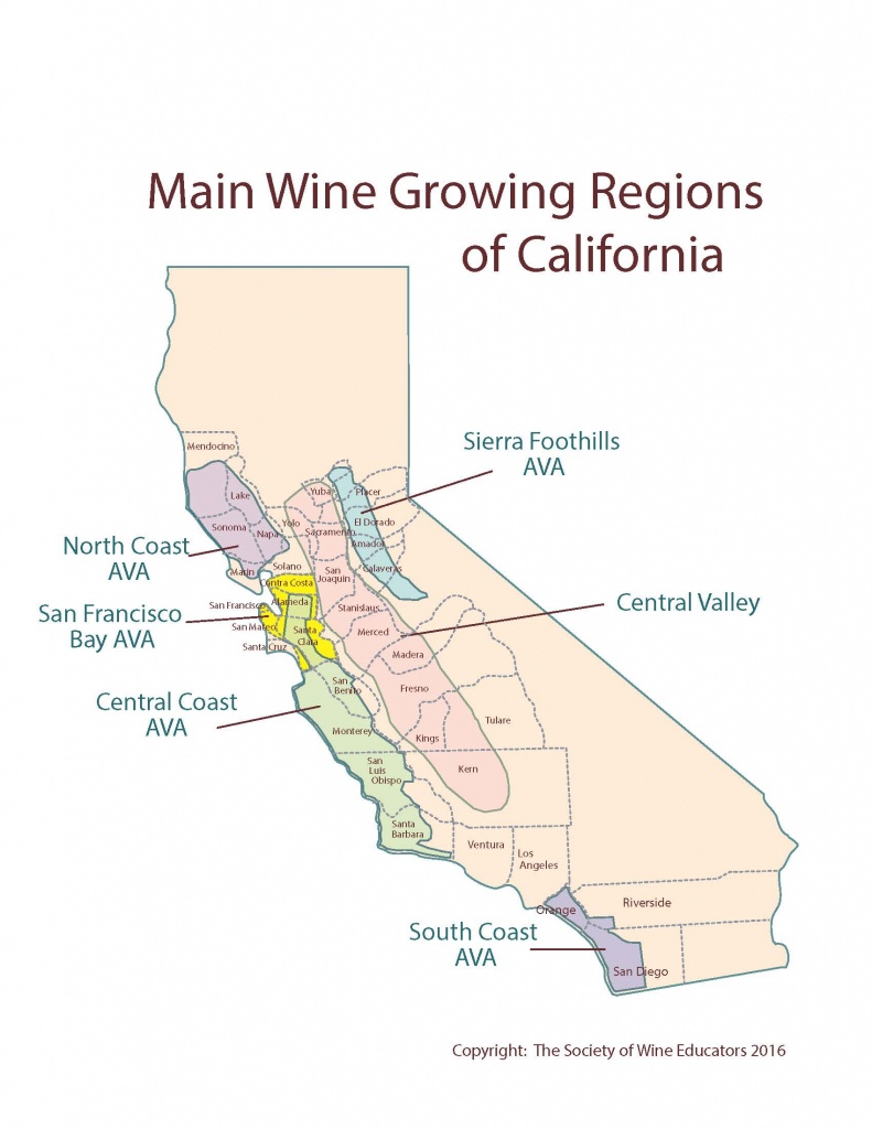 Us—California: Swe Map 2018 – Wine, Wit, And Wisdom - La Costa California Map