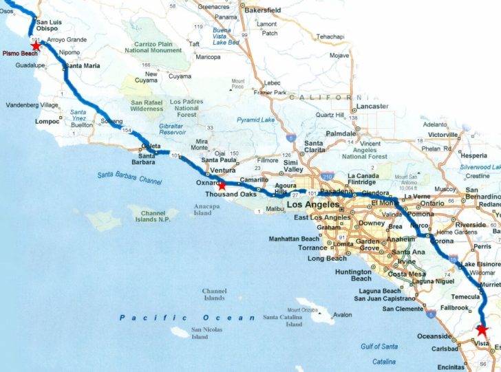 Map Of Hwy 1 California Coast
