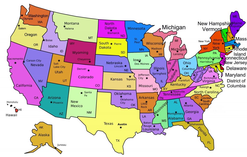 us map abbreviated labeled supportsascom awesome us map