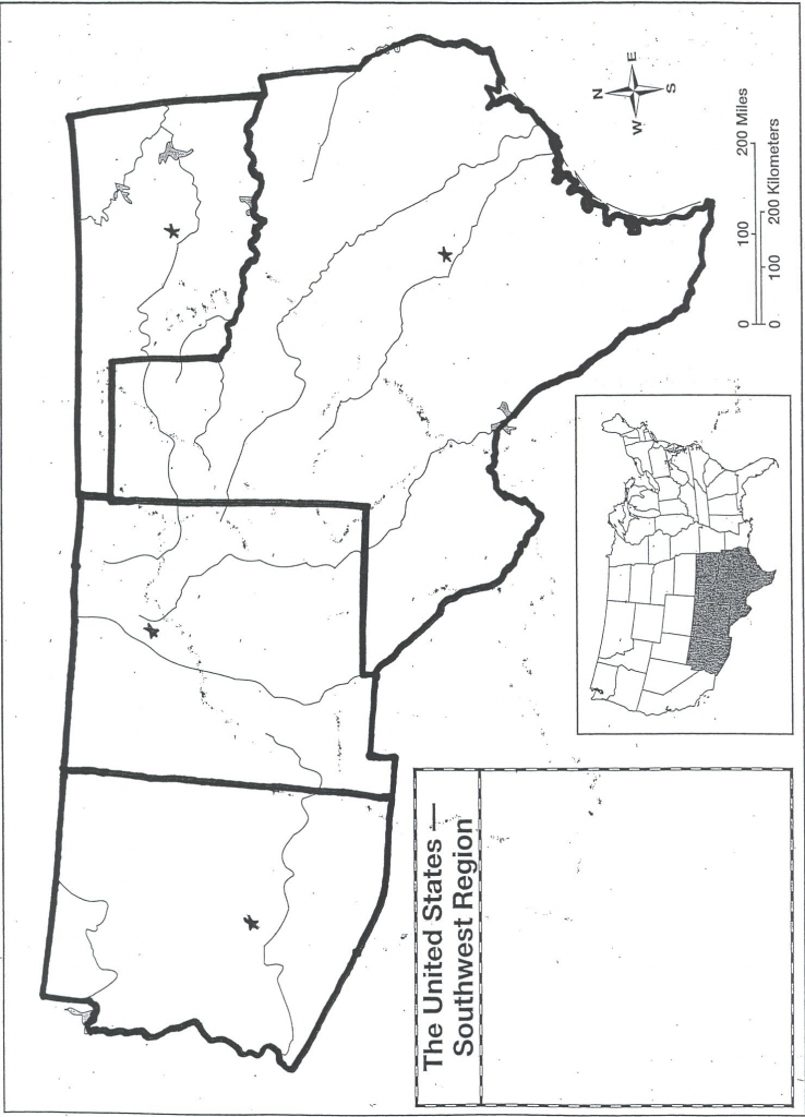 Us Map Of Southwestern Border Southwest Usa Valid Maps Products - Southwest Region Map Printable