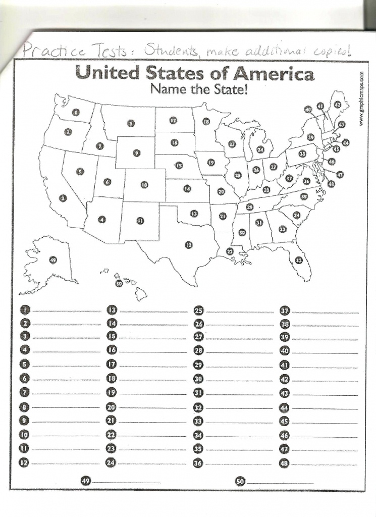 Us Map States And Capitals Test United States Map Map Of Us States - States And Capitals Map Test Printable