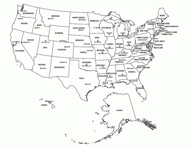 us map with states capitals and abbreviations quiz