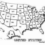 Us Map Without State Names Printable United States Map Coloring   Free Printable Us Map For Kids