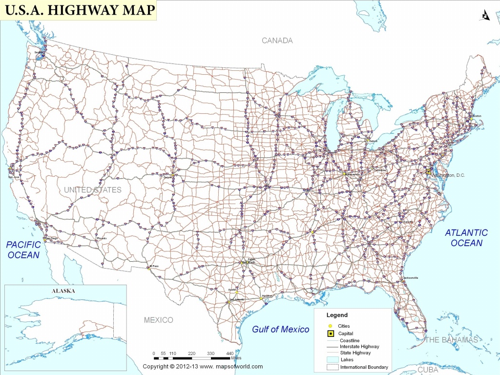 Us Maps With Interstates - Maplewebandpc - Printable State Maps With Highways