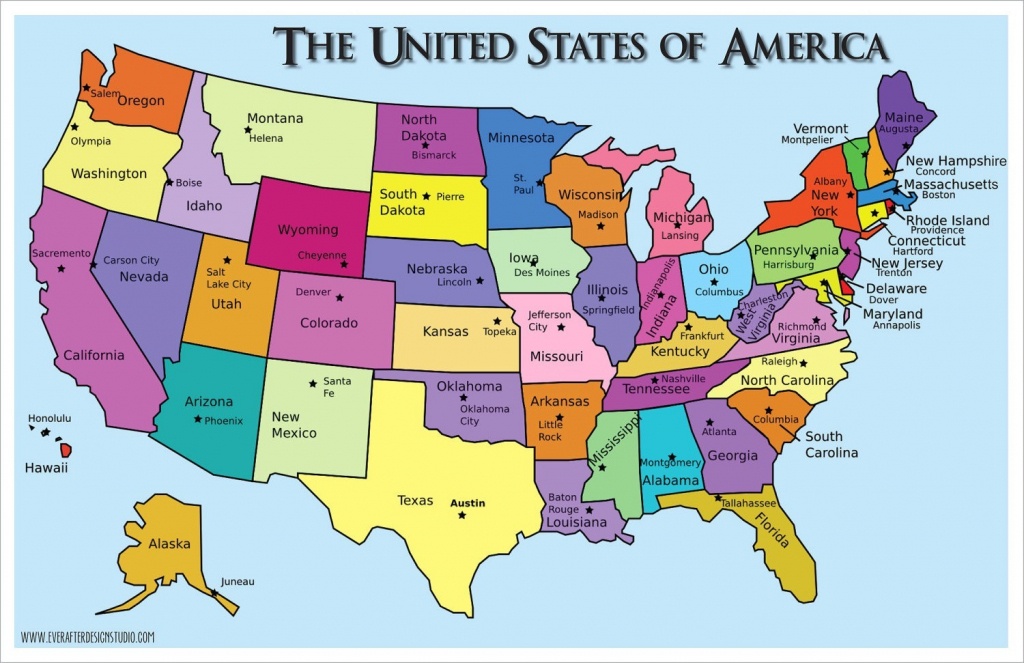 Printable State Capitals Map | Sexiz Pix