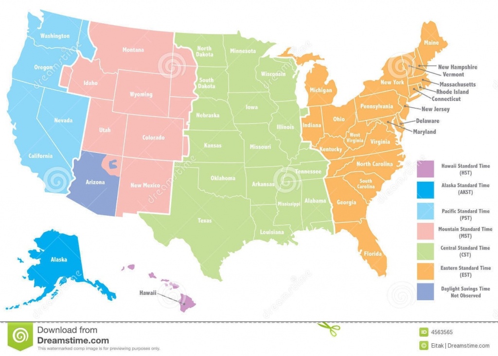Us Time Zone Map Detailed - Maplewebandpc - Us Time Zones Map With States Printable