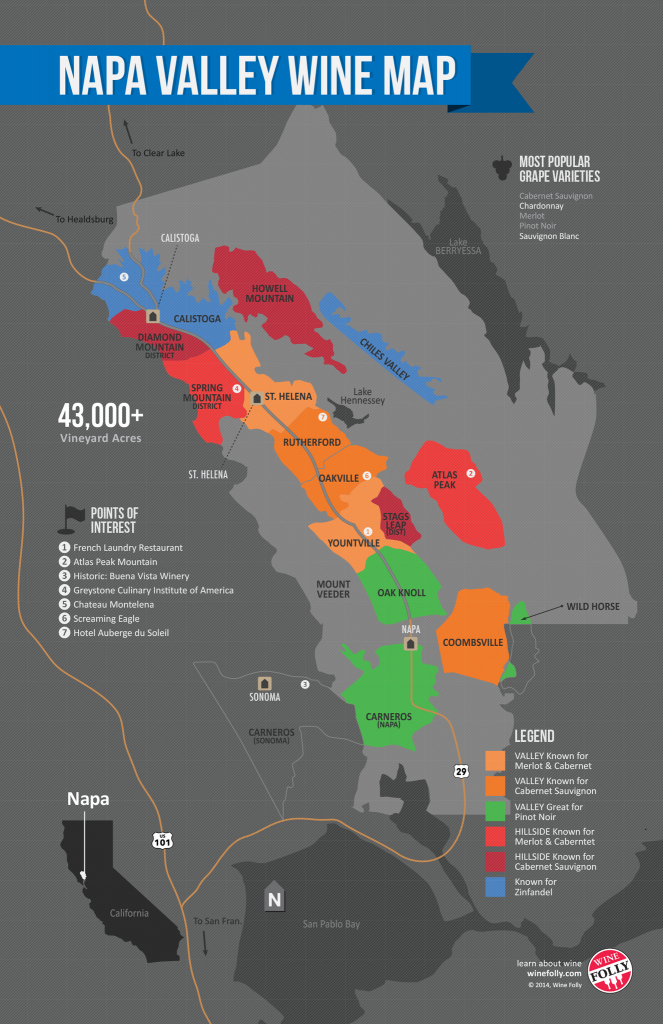 Usa: California, North Coast Wine Map In 2019 | Valentine&amp;#039;s Day In - California Wine Country Map Napa