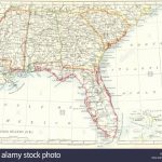 Usa Deep South. Florida South Carolina Georgia Alabama Mississippi   Map Of Alabama And Florida