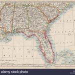 Usa Grand Sud. Caroline Du Sud Floride Géorgie Alabama Mississippi   Mississippi Florida Map