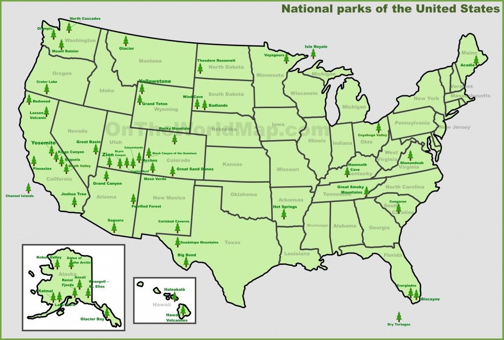 Usa National Parks Map - National Atlas Printable Maps