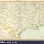 Usa South: Texas Louisiana Oklahoma Arkansas Mississippi Stock Photo   Texas Louisiana Border Map