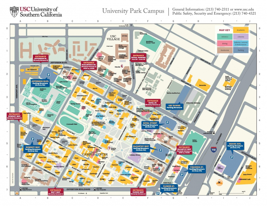 Usc Campus Map Printable | Free Printable Maps