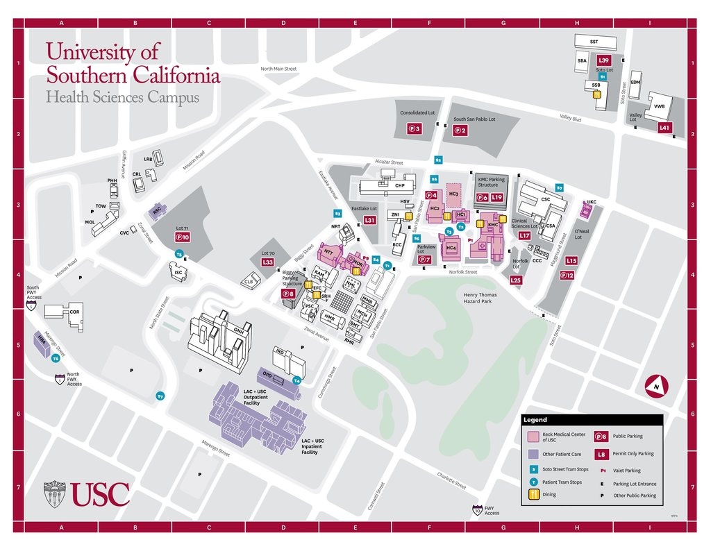 Usc - University Of Southern California - Maplets - University Of Southern California Map