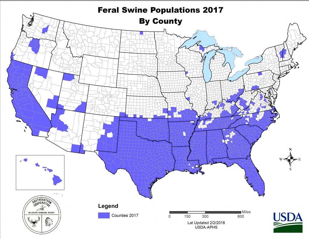 Usda Aphis | History Of Feral Swine In The Americas - Florida Wild Hog Population Map