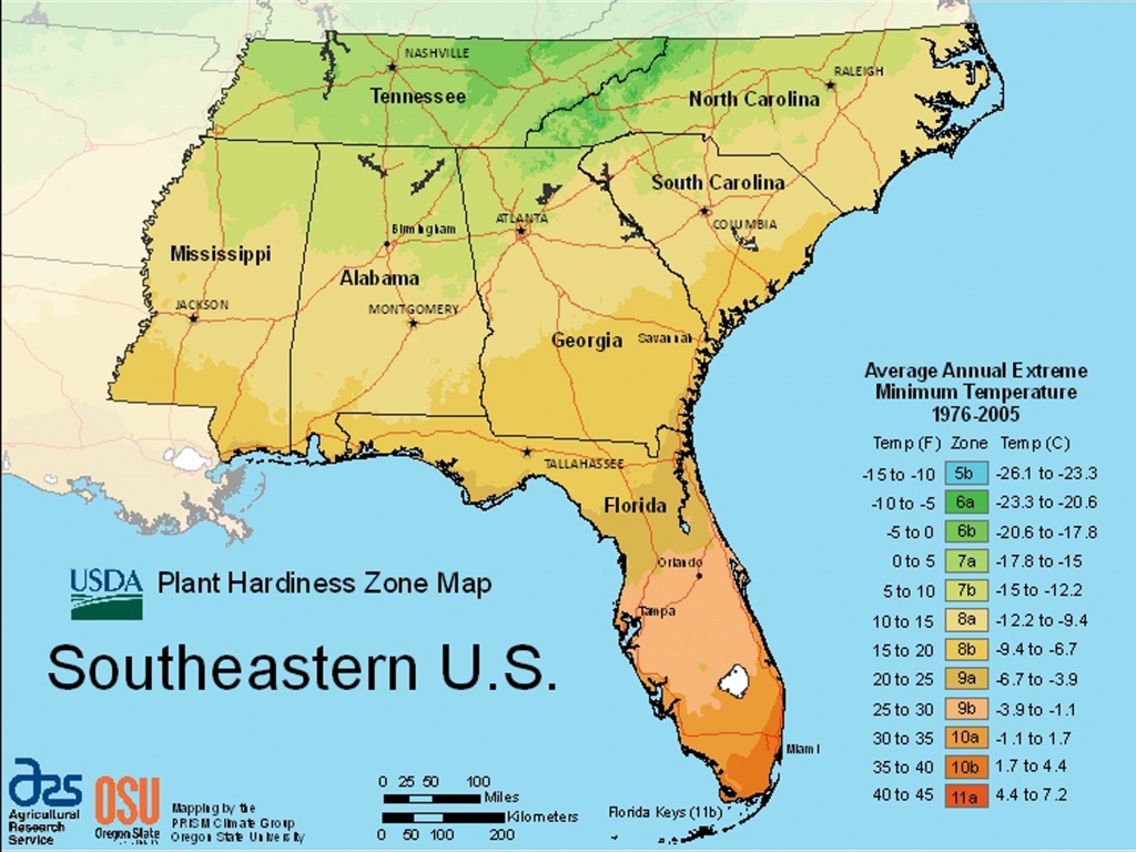 State Maps Of Usda Plant Hardiness Zones Usda Zone Map Florida Free