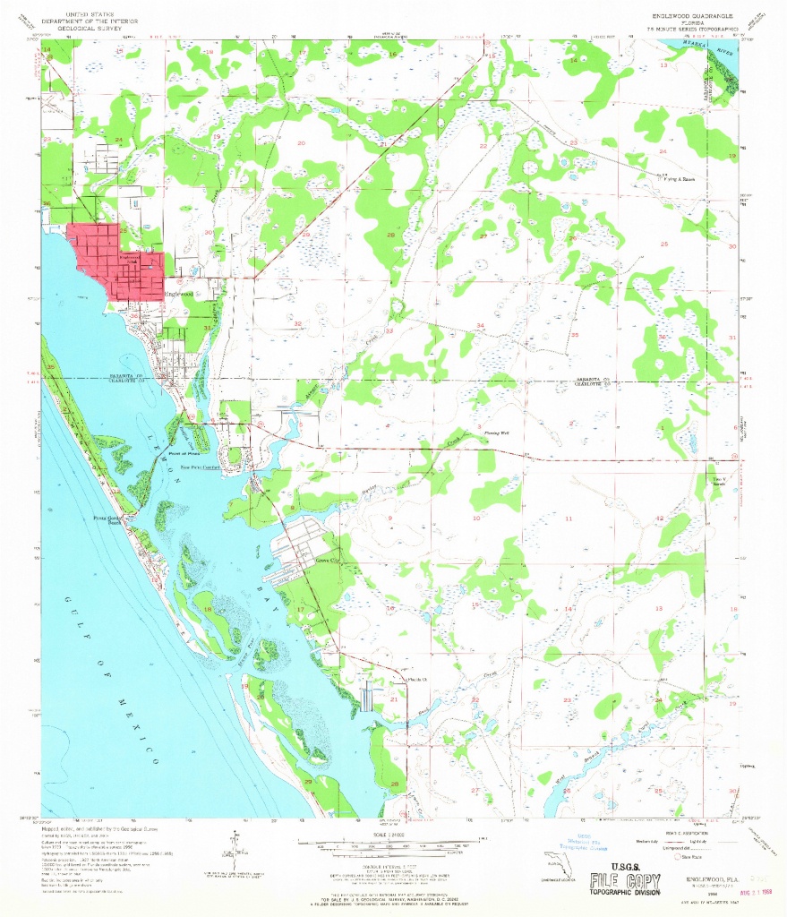 Usgs 1:24000-Scale Quadrangle For Englewood, Fl 1956 - Englewood Florida Map