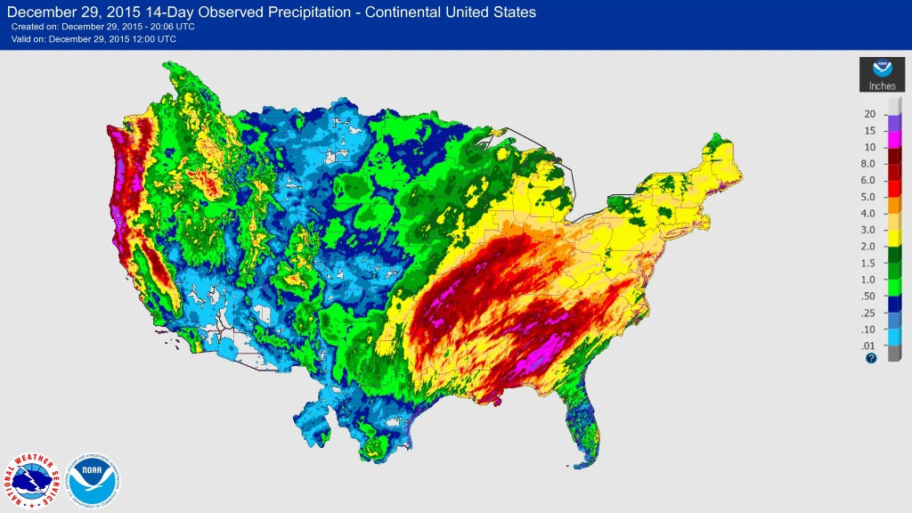 Usgs 2015/2016 Winter Floods - Map Of Flooded Areas In Texas