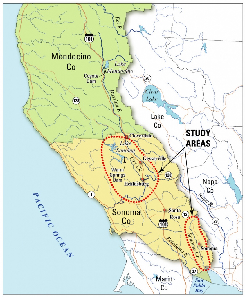 Usgs California Water Science Center - Water Resources Availability - Sonoma California Map