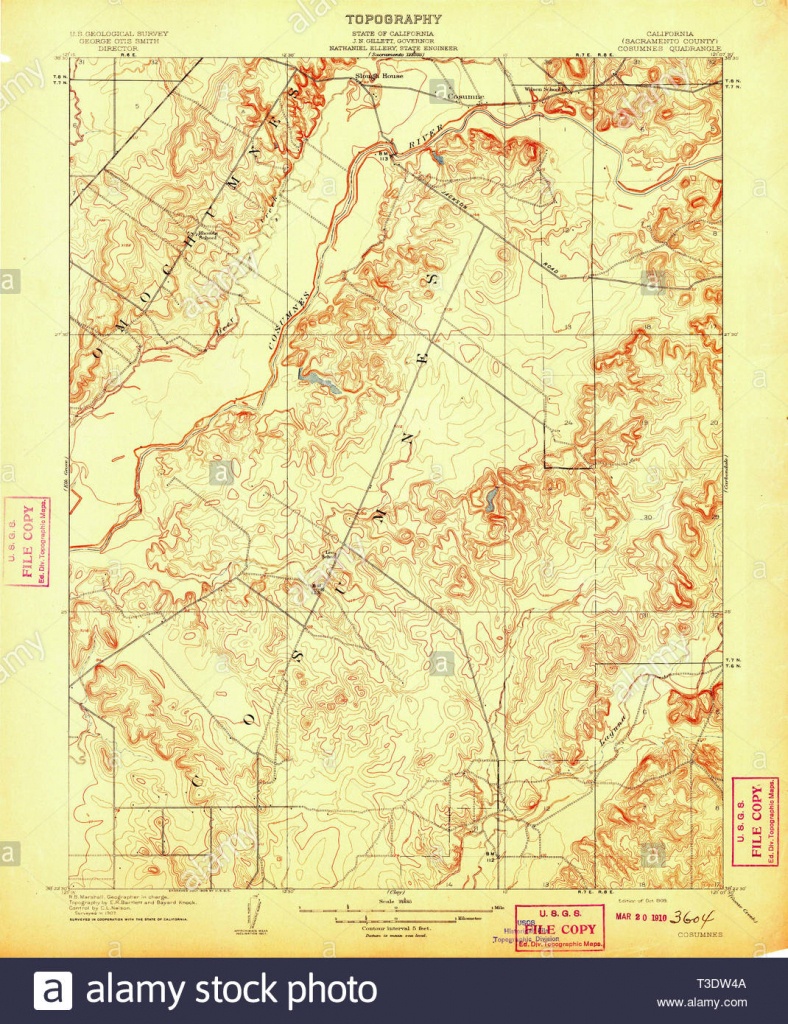 Usgs Topo Map California Ca Cosumnes 296026 1909 31680 Restoration - Usgs Topo Maps California