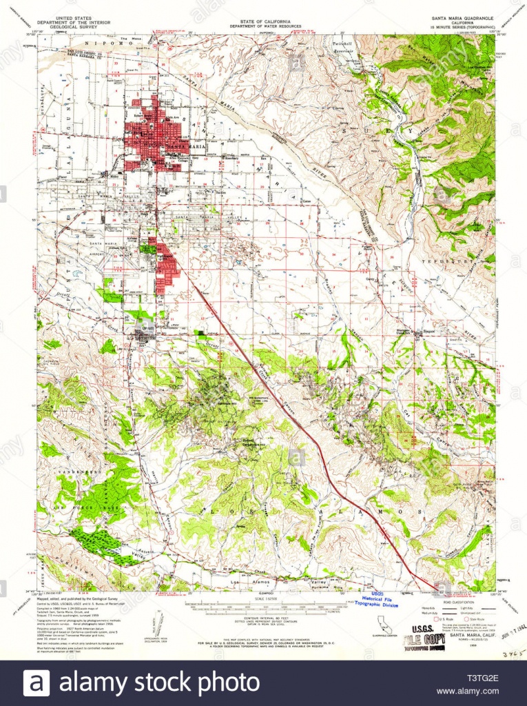 Usgs Topo Map California Ca Santa Maria 301618 1959 62500 - Santa Maria California Map