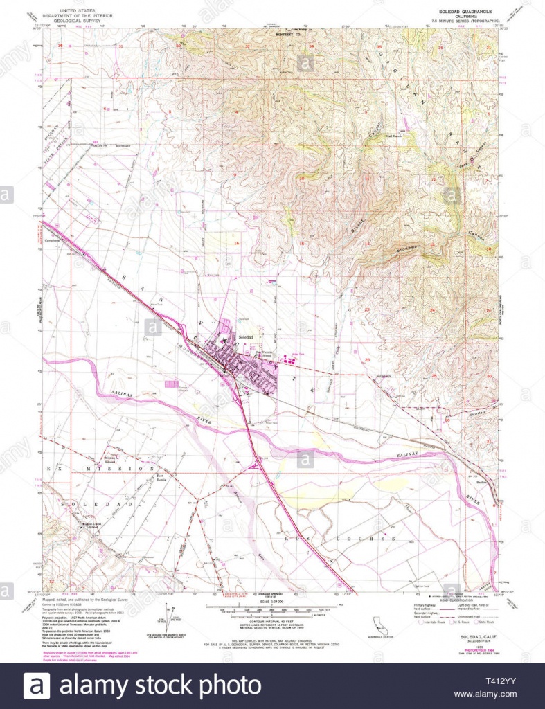 Usgs Topo Map California Ca Soledad 300576 1955 24000 Restoration - Soledad California Map