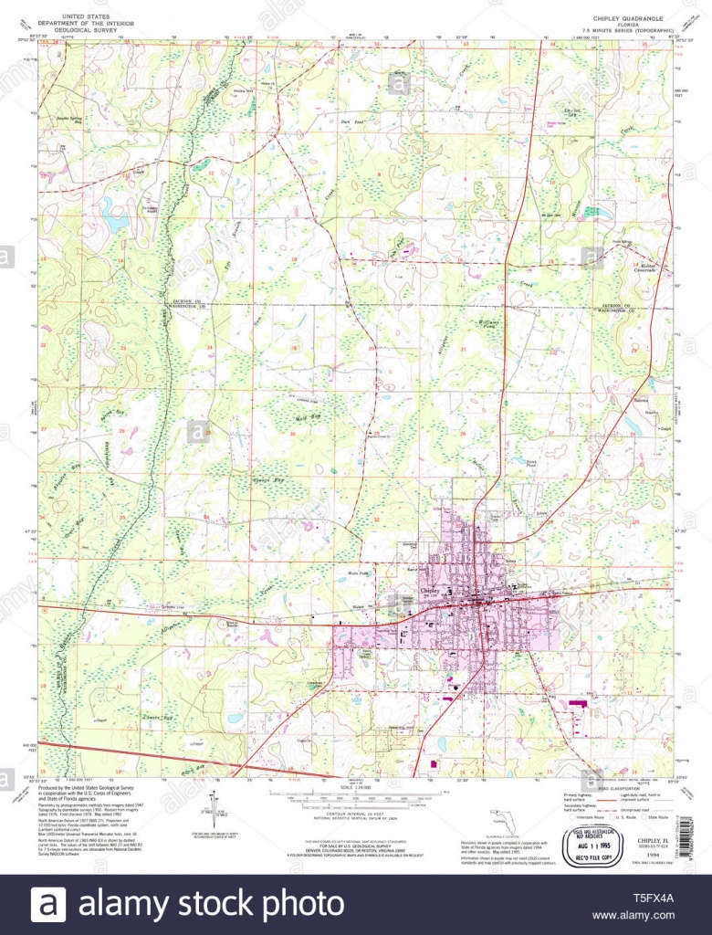 Usgs Topo Map Florida Fl Chipley 345497 1994 24000 Restoration Stock - Map Chipley Florida