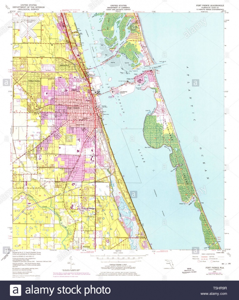 Usgs Topo Map Florida Fl Fort Pierce 346298 1949 24000 Restoration - Hutchinson Florida Map