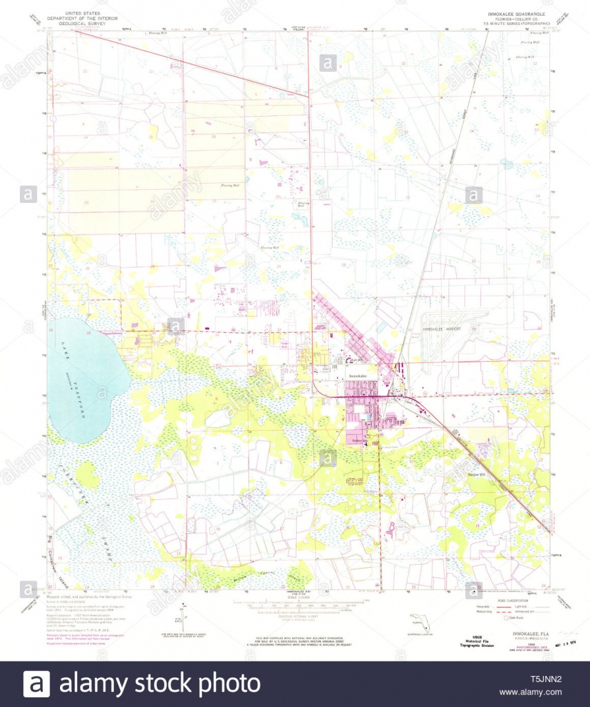 Usgs Topo Map Florida Fl Immokalee 346716 1958 24000 Restoration - Immokalee Florida Map