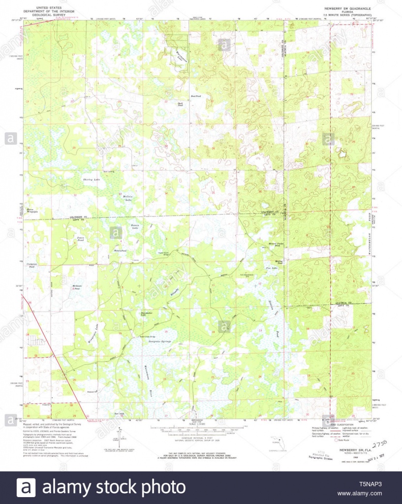Usgs Topo Map Florida Fl Newberry Sw 347642 1968 24000 Restoration - Newberry Florida Map