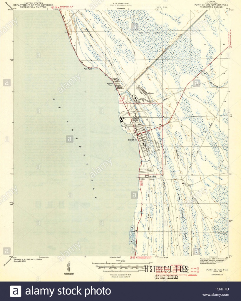 Usgs Topo Map Florida Fl Port St Joe 348210 1943 31680 Restoration - Port St Joe Florida Map