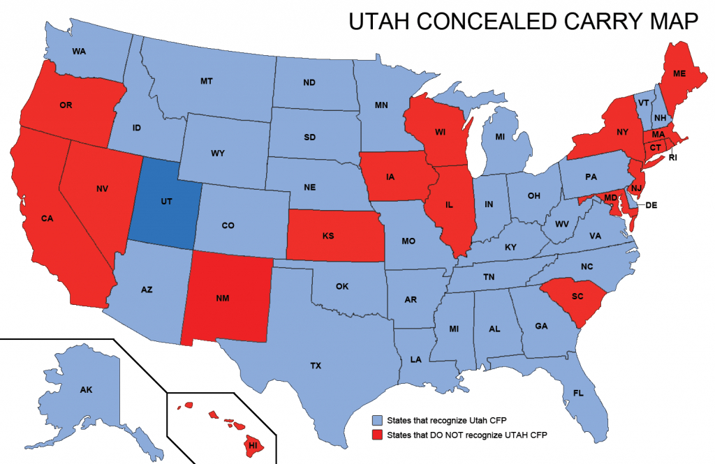 Utah Concealed Weapons Permit Reciprocity Map | Misc | Concealed - Florida Reciprocity Concealed Carry Map