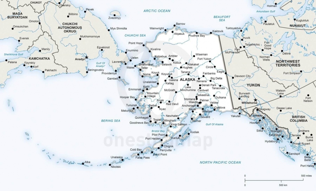 Vector Map Of Alaska Political | One Stop Map - Alaska State Map Printable
