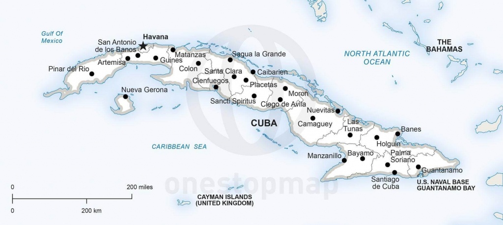 Vector Map Of Cuba Political | One Stop Map - Printable Map Of Cuba