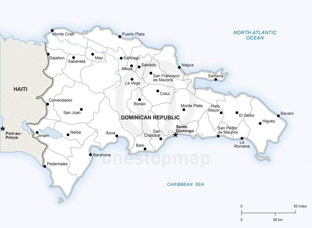 Vector Map Of Dominican Republic Political | One Stop Map - Printable Map Of Dominican Republic