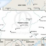 Vector Map Of Pennsylvania Political | One Stop Map   Printable Map Of Pennsylvania