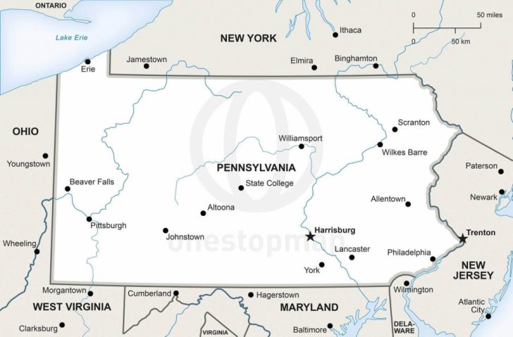 Printable Map Of Pennsylvania