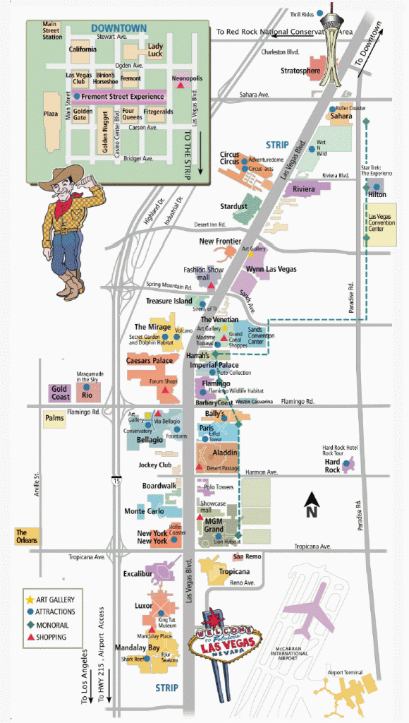 Vegas Strip And Downtown Map - Las Vegas Blvd Las Vegas Nevada - Free Printable Map Of The Las Vegas Strip
