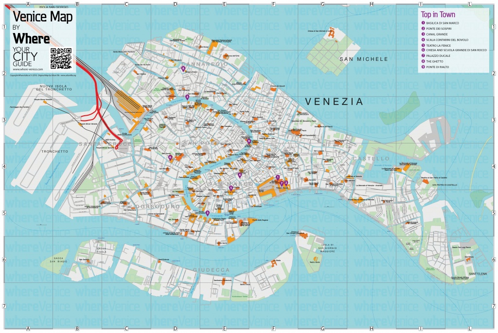 Venice City Map - Free Download In Printable Version | Where Venice - Printable Tourist Map Of Venice Italy