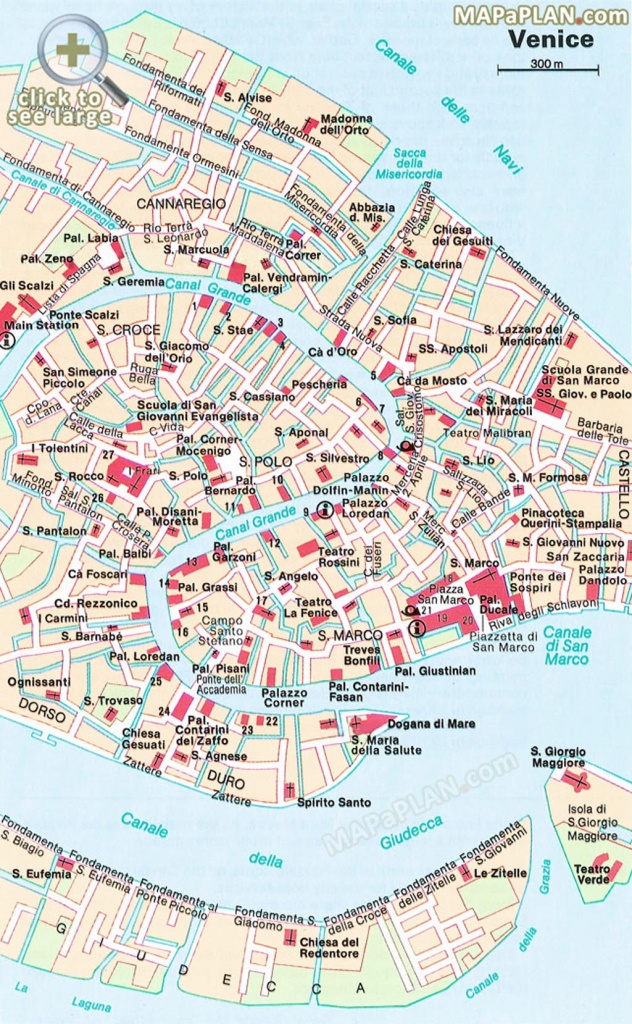 Printable Tourist Map Of Venice Italy