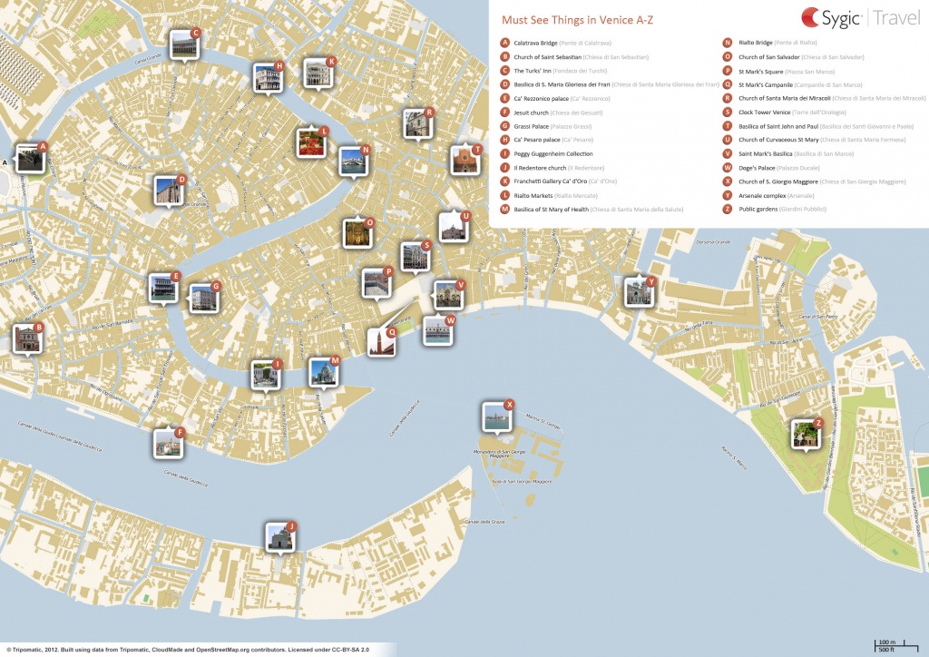 Venice Printable Tourist Map | Sygic Travel - Venice Printable Tourist Map