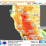 Very Warm Weather Across Interior Northern California This Weekend   California Temperature Map Today
