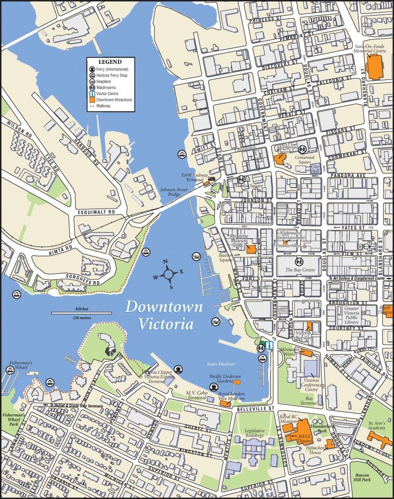 Victoria Downtown Map Printable Map Of Victoria 