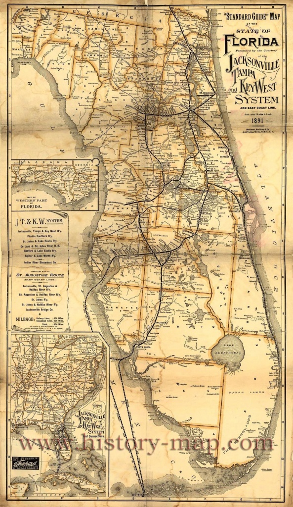 Vintage Florida Map | Floride | Florida, Vintage Florida Et Old Florida - Vintage Florida Map