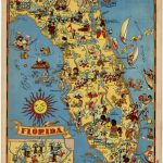 Vintage Florida Map | Obsessed With Maps  In 2019 | Old Florida   Florida Map Artwork