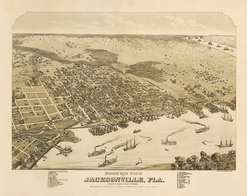 Vintage Map - Jacksonville, Florida 1876 | Chelsea&amp;#039;s Things - Old Maps Of Jacksonville Florida