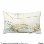 Vintage Map Of California (1854) Pillow | Pillows   California Map Pillow