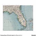 Vintage Map Of Florida (1900) Poster | Zazzle | Vintage Map   Florida Map 1900