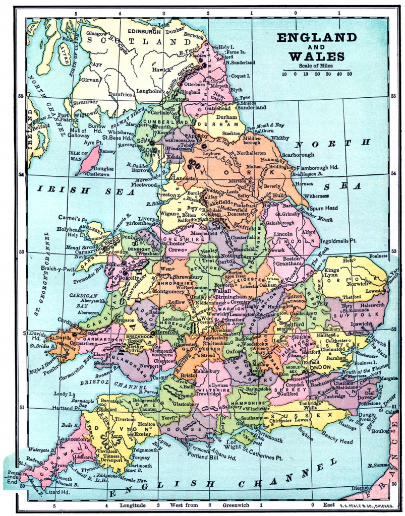 Vintage Printable - Map Of England And Wales - The Graphics Fairy - Printable Map Of England